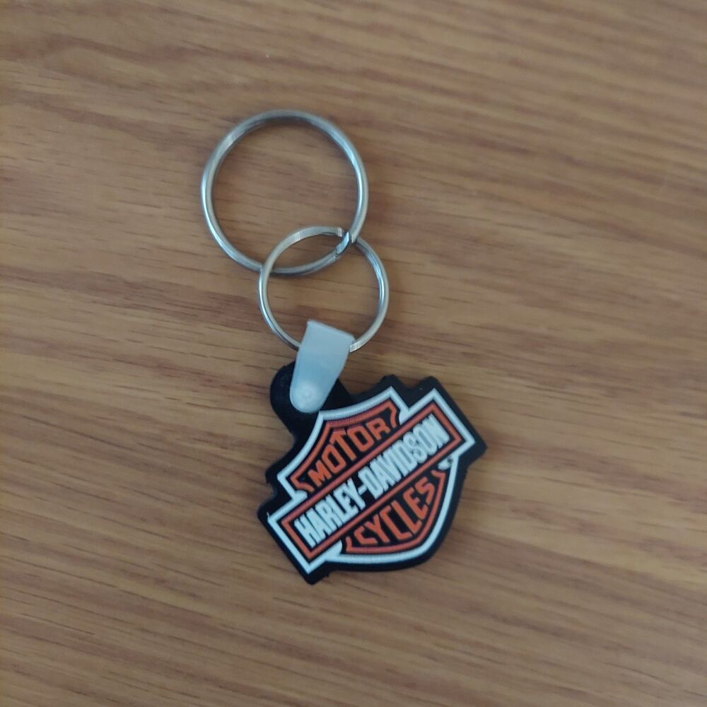 Harley-Davidson Bar & Shield Rubber Key Chain Plasticolor